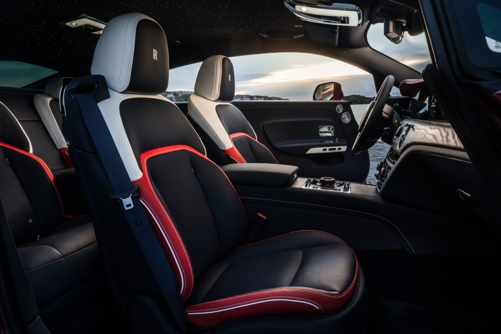 Rolls-Royce Spectre Series II interior with red and black seats
