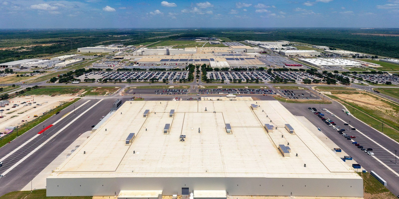 Aerial view of Toyota's San Antonio campus with new axle plant
