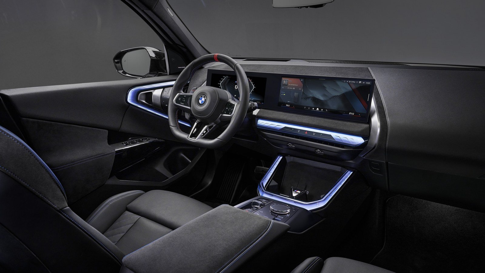 BMW X3 M50 Black Package dashboard with black Alcantara trim
